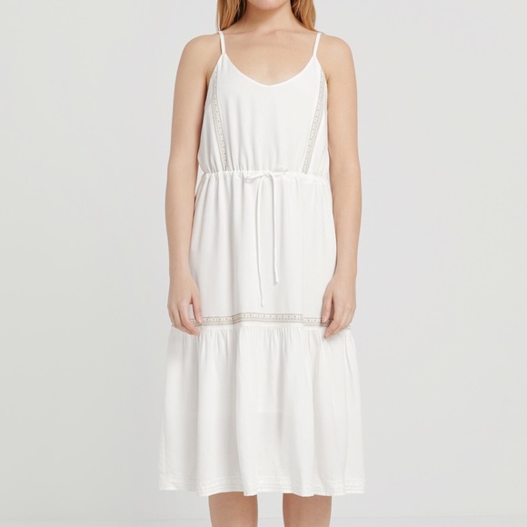 Frank And Oak Embroidered Cami Dress in White - Picture 1 of 4